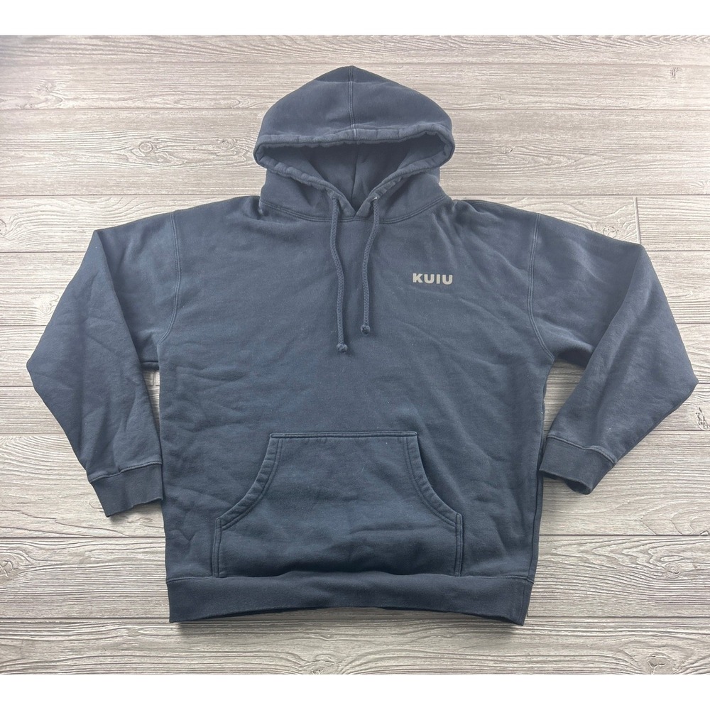 KUIU Ultra Light Hunting Hoodie Mens Large Black Graphic Pullover Sweatshirt
